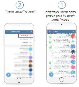 פתיחת קבוצה בטלגרם שלב א